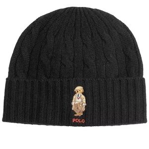 NWT POLO RALPH LAUREN POLO BEAR WOOL-CASHMERE BEANIE